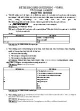 Đề thi học sinh giỏi Tin học  Vòng 1 thời gian 150phút